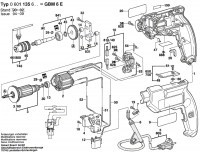Bosch 0 601 135 642 GBM 6 E Drill 240 V / GB Spare Parts GBM6E